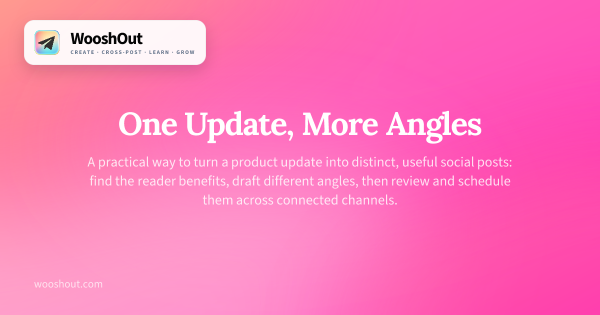 One Update, More Angles