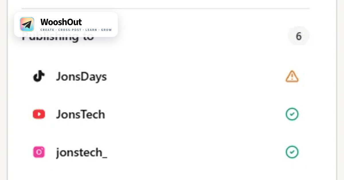 A Publish panel with options to publish now or schedule for September 26, 2026 at 15:00, followed by six social accounts and their status icons.
